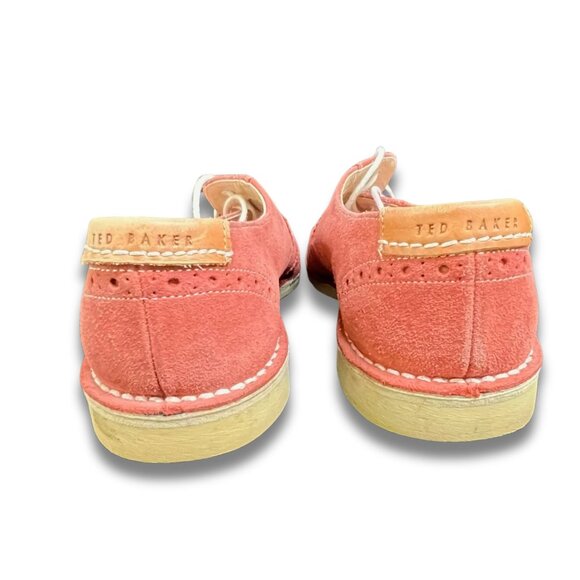 Ted Baker London Jamfro Mens Coral Suede Brogue Oxford Shoes Lace-Up Size 9 main image 6